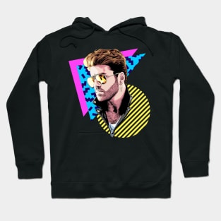 George Michael with 80s graphic Hoodie